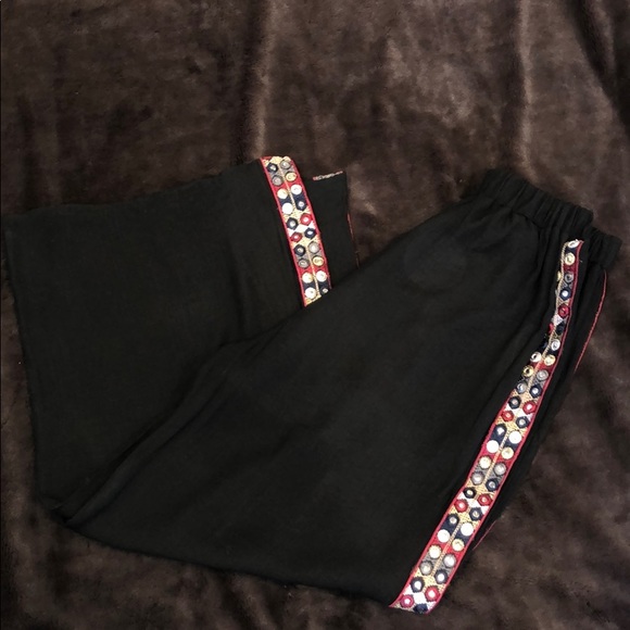 NWT Amy Lou Wide Leg Side Ribbon Detail Pant - Picture 2 of 6